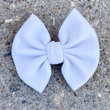 Load image into Gallery viewer, Bright White Pleather Bow