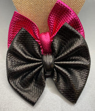 Load image into Gallery viewer, Black Pleather Bow