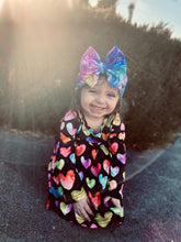 Load image into Gallery viewer, Faux Glitter Cow Print Bow