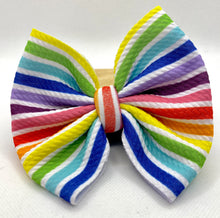 Load image into Gallery viewer, Rainbow Stripes Bow