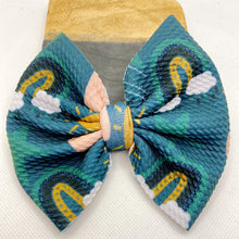 Load image into Gallery viewer, Rainbows with Hearts and Stars Bow