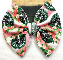 Load image into Gallery viewer, Floral Coffee Bow