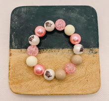 Load image into Gallery viewer, Leopard Print Bunny with Pink/Tan Necklace