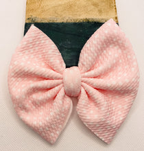 Load image into Gallery viewer, Light Pink Polka Dots Bow