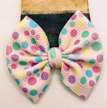 Load image into Gallery viewer, Pastel Polka Dots Bow/Wrap