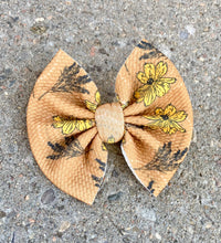 Load image into Gallery viewer, Mustard Fall Floral Bow