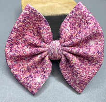 Load image into Gallery viewer, Faux Glitter Bright Purple Bow