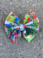 Load image into Gallery viewer, Mean and Green Collage Bow