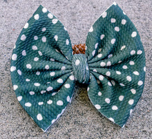Load image into Gallery viewer, Olive with Spots Bow
