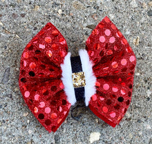 Load image into Gallery viewer, Santa Suit Bow