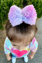 Load image into Gallery viewer, Black Sherpa Bow-sparkle center option available