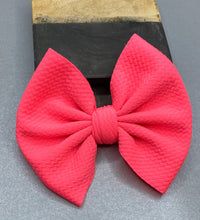 Load image into Gallery viewer, Neon Pink Bow(Shade lighter than Bright Pink)