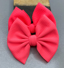 Load image into Gallery viewer, Neon Pink Bow(Shade lighter than Bright Pink)