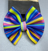 Load image into Gallery viewer, Neon Stripes Bow