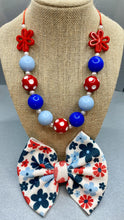 Load image into Gallery viewer, Patriotic Flowers Bow