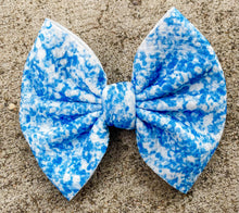 Load image into Gallery viewer, Light Blue Faux Glitter Bow