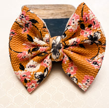 Load image into Gallery viewer, Mustard Floral Bow