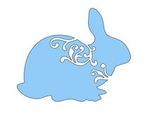 Load image into Gallery viewer, Blue Bunny Shirt-Youth Size