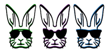 Load image into Gallery viewer, 3 Bunnies with Glasses Neon Outline Shirt/Onesie-Infant/Toddler Sizes