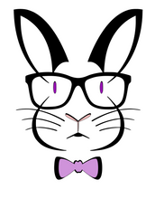 Load image into Gallery viewer, Bunny with Glasses and Purple Bowtie Shirt/Onesie-Infant/Toddler Sizes