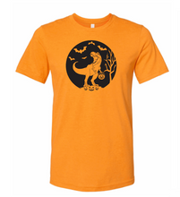 Load image into Gallery viewer, Halloween T-Rex Adult Shirt- Unbleached or Bleached Option-Multiple Colors