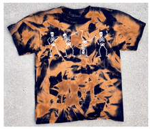 Load image into Gallery viewer, Dancing Skeletons Adult Shirt- Unbleached or Bleached Option-Multiple Colors