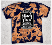 Load image into Gallery viewer, Dark Black Flame Adult Shirt- Unbleached or Bleached Option-Multiple Colors