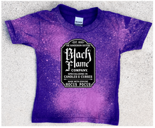Load image into Gallery viewer, Dark Black Flame Adult Shirt- Unbleached or Bleached Option-Multiple Colors