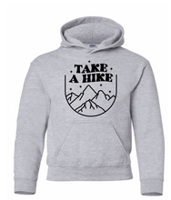 Load image into Gallery viewer, Take a Hike Toddler/Youth Hoodie or Crewneck Sweatshirt-Multiple Color and Style Options