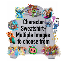 Load image into Gallery viewer, Toddler/Youth Character Hoodie or Crewneck Sweatshirt-Multiple Color and Style Options