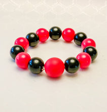 Load image into Gallery viewer, Black and Pink Bracelet