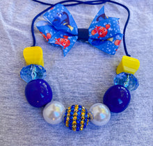 Load image into Gallery viewer, Just keep swimming ribbon bow