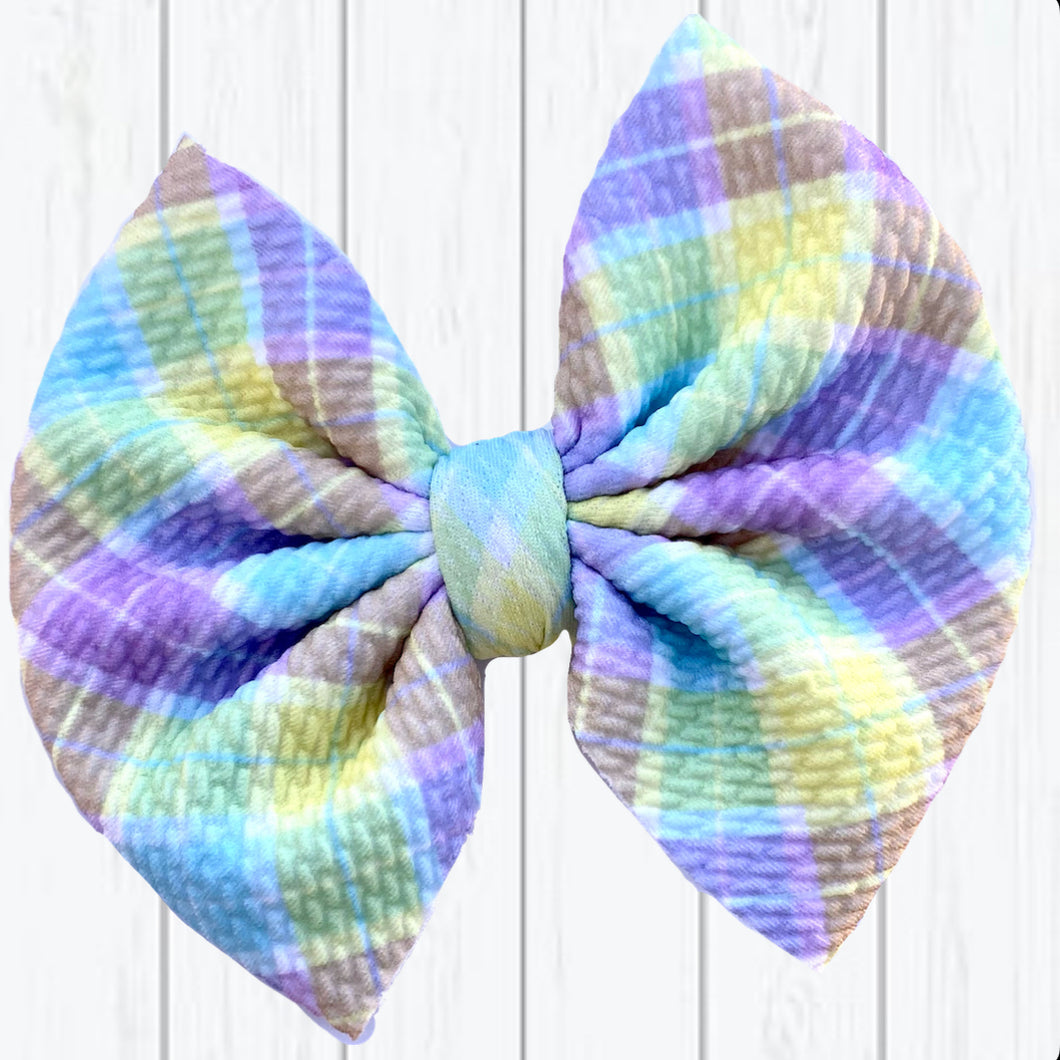 Pastel Plaid Bow
