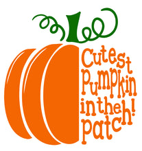 Load image into Gallery viewer, Cutest Pumpkin in the Patch Toddler/Child Shirt
