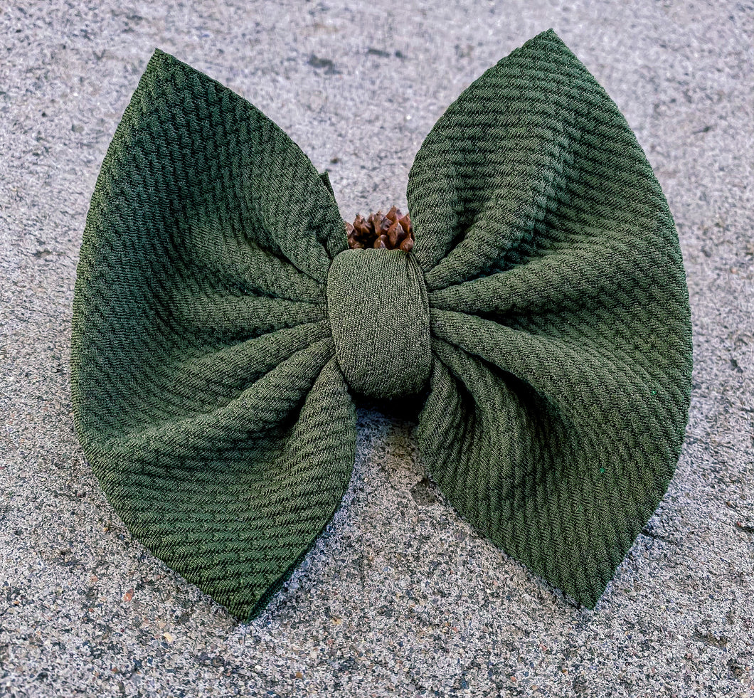 Olive Green Bow