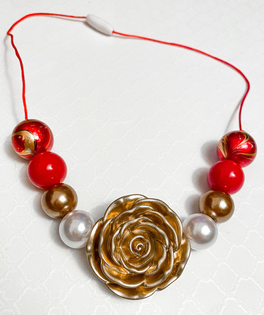 Gold Rose Necklace