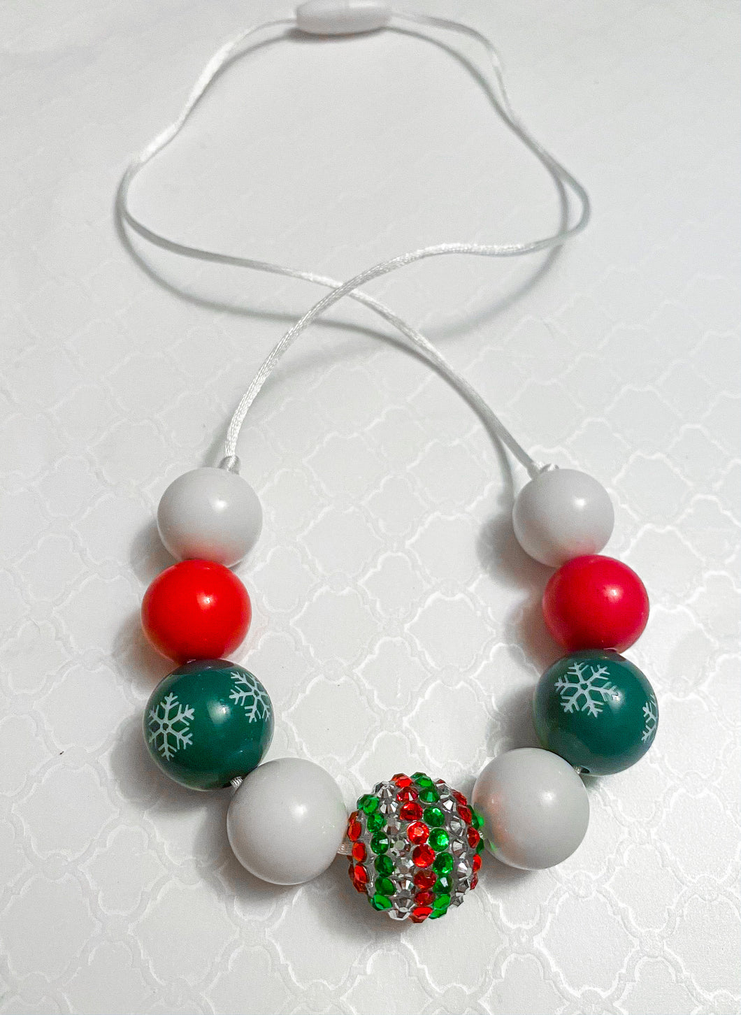 Green Snowflake Necklace