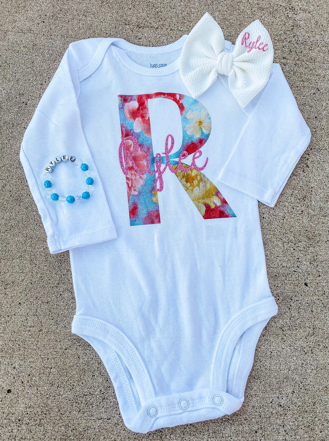 Boys/Girls Name Onesie/Shirt SET- Multiple Style Options(Newborn-24m)