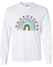 Load image into Gallery viewer, Merry Christmas Rainbow Onesie/Shirt- Multiple Style Options(Newborn-24m)
