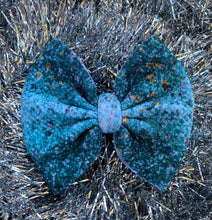 Load image into Gallery viewer, Faux Glitter Teal,Gold,Silver Ombre Bow
