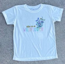 Load image into Gallery viewer, She is a Wildflower-Infant-Adult sizes available- different shirts colors and onesies
