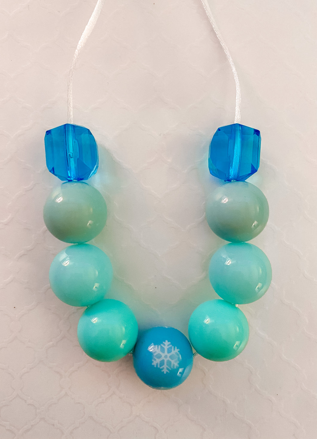 Blue Snowflake Center Necklace