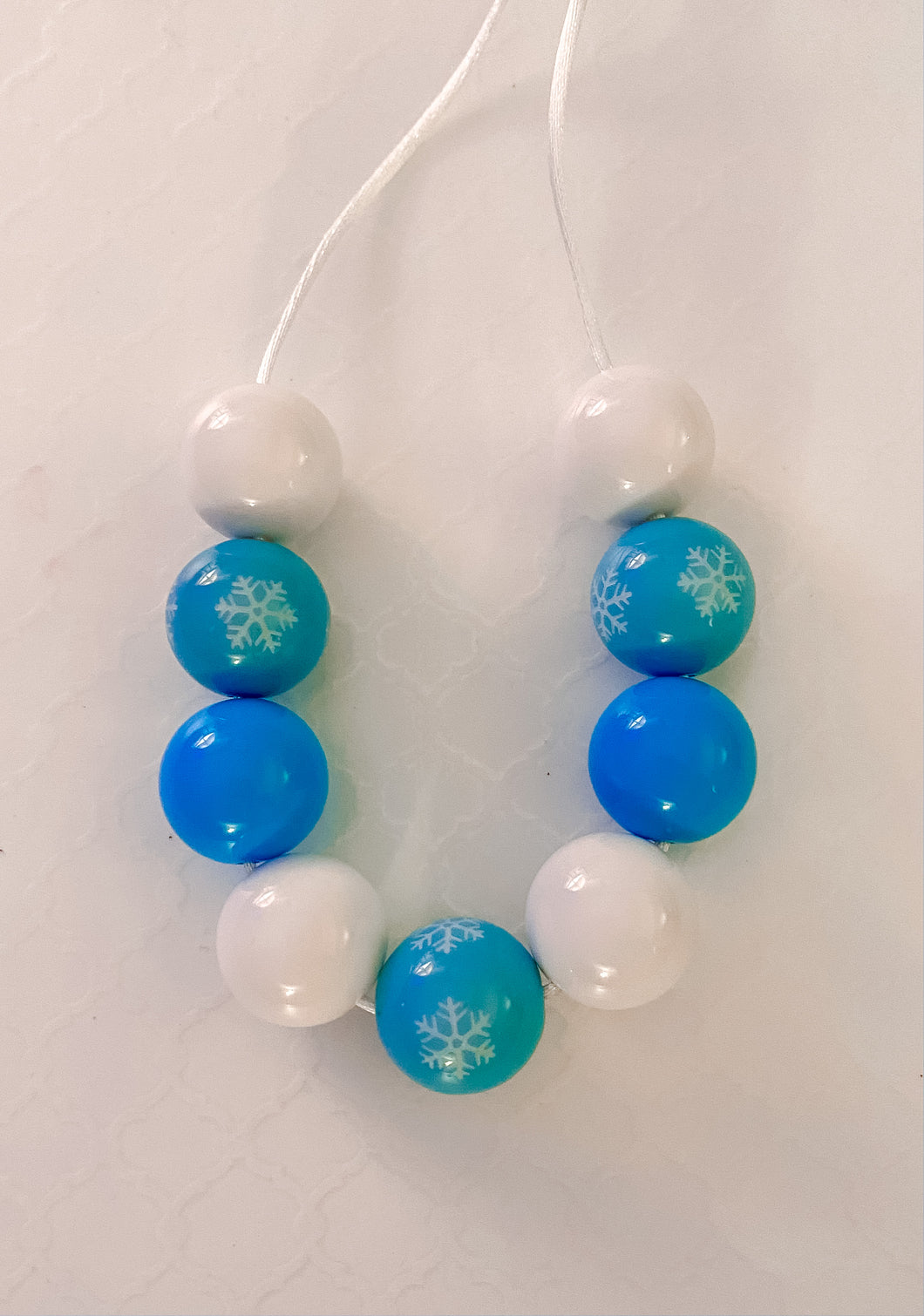 Blue Snowflakes Necklace