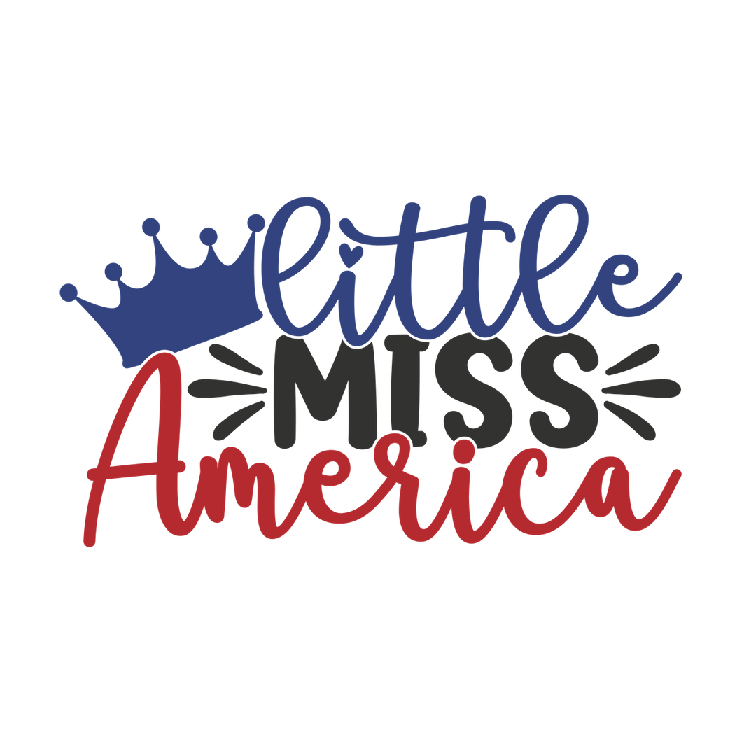 Little Miss America -Infant-Adult Sizes- Different color shirt options