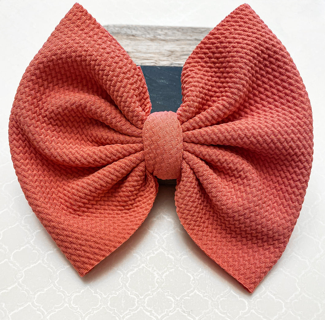 Salmon Pink Bow