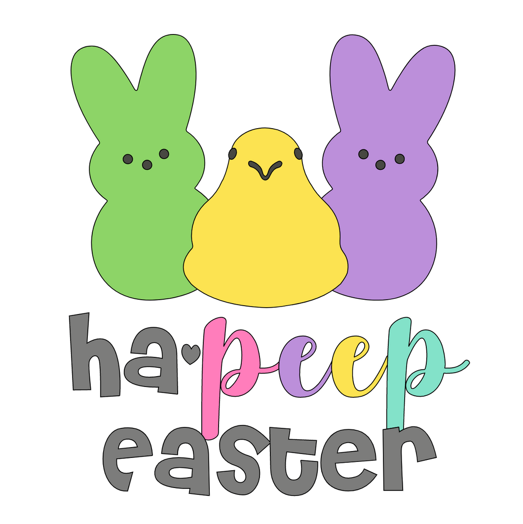 haPEEP Easter Shirt-Youth/Adult Sizes-(Rainbow Stripe Image offered)