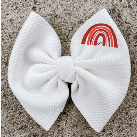 Autism Acceptance Bright White Bow/Wrap