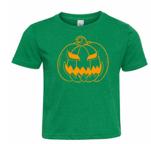 Load image into Gallery viewer, Jack-O-Lantern Adult Shirt- Unbleached or Bleached Option-Multiple Colors
