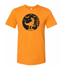 Load image into Gallery viewer, Halloween T-Rex Toddler/Youth Shirt- Unbleached or Bleached Option-Multiple Colors
