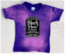 Load image into Gallery viewer, Dark Black Flame Adult Shirt- Unbleached or Bleached Option-Multiple Colors
